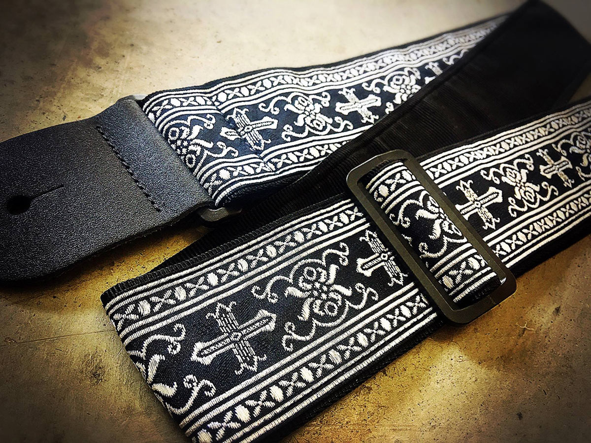 Buckskin Hendrix Boho Banjo Strap- Hand Made Woven Banjo Straps With Vegan  Leather Ends, Made In USA